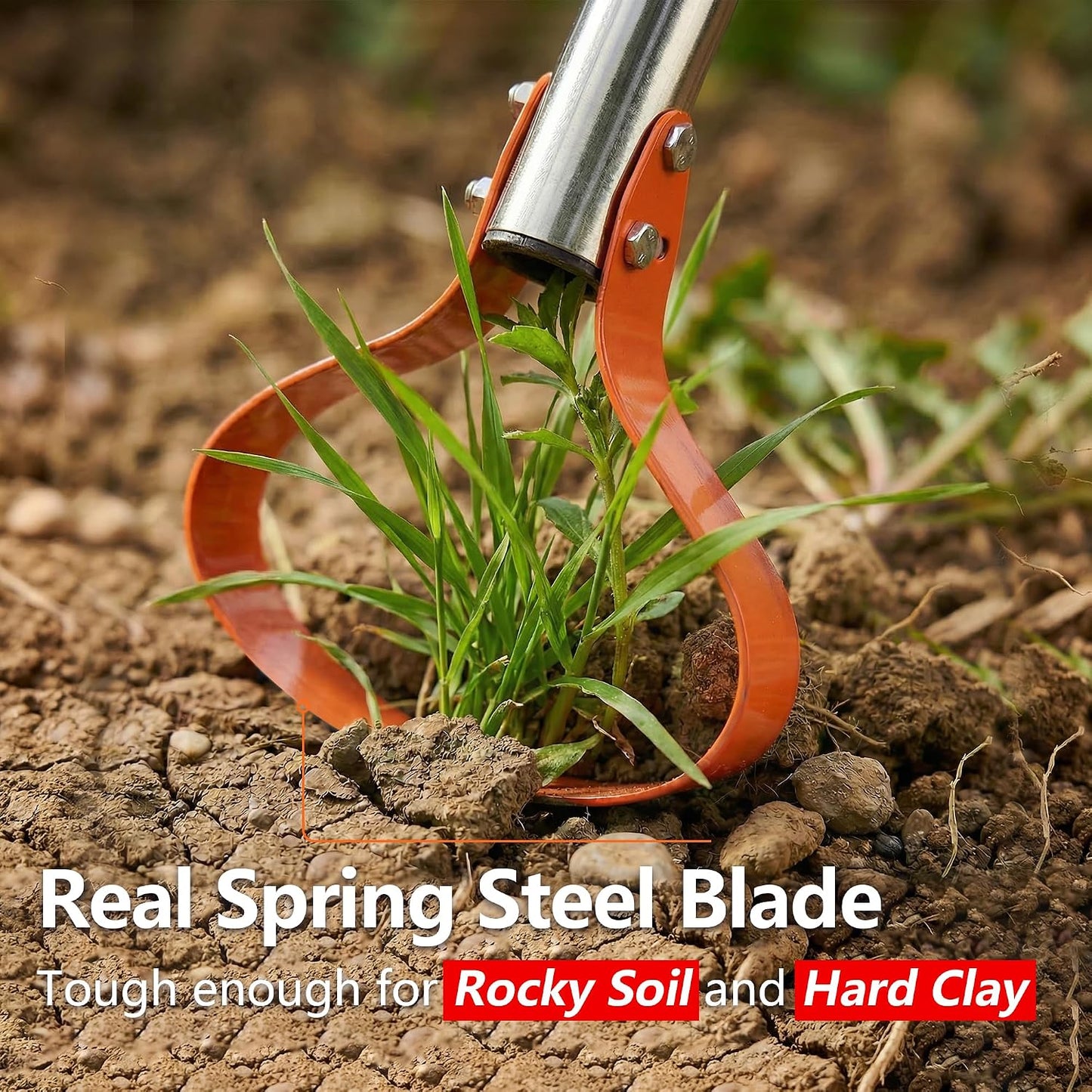 63-Inch Weed Remover Tool with 15° Sharp Spring Steel Blade