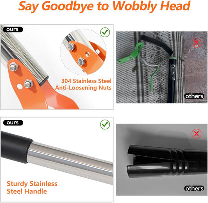 63-Inch Weed Remover Tool with 15° Sharp Spring Steel Blade