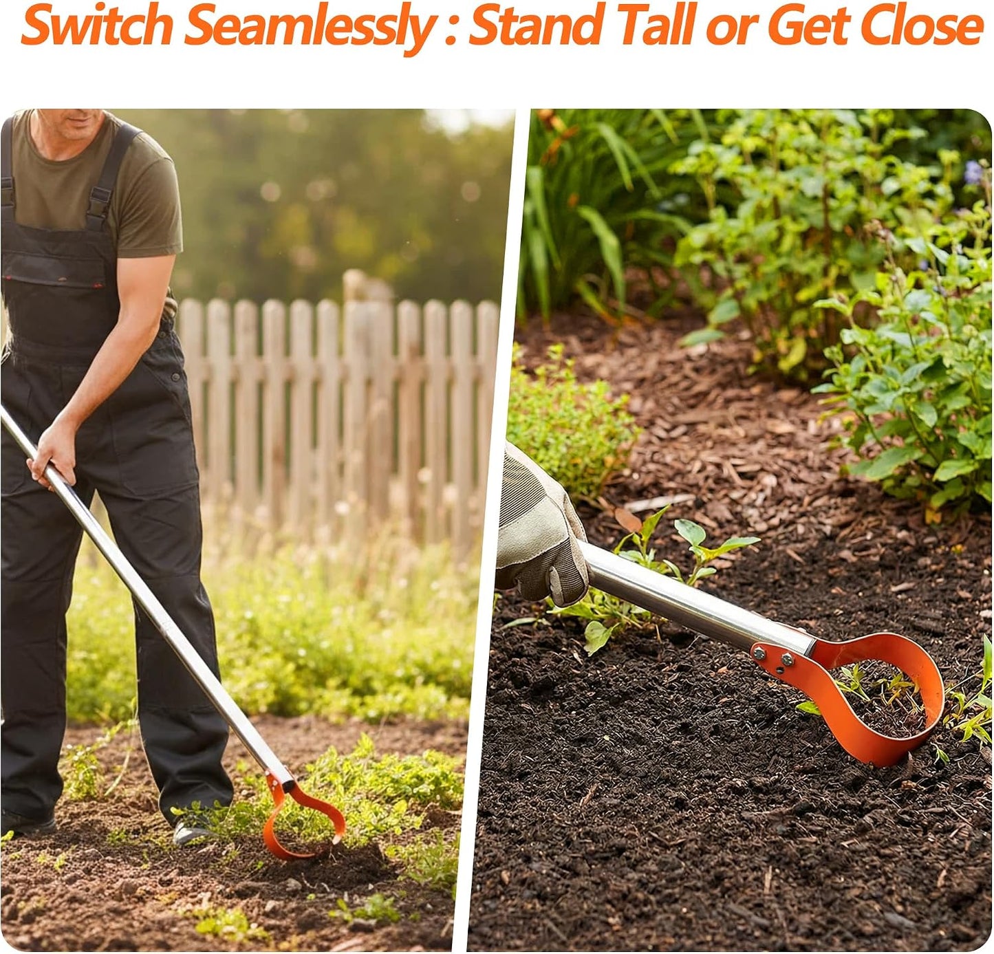 63-Inch Weed Remover Tool with 15° Sharp Spring Steel Blade