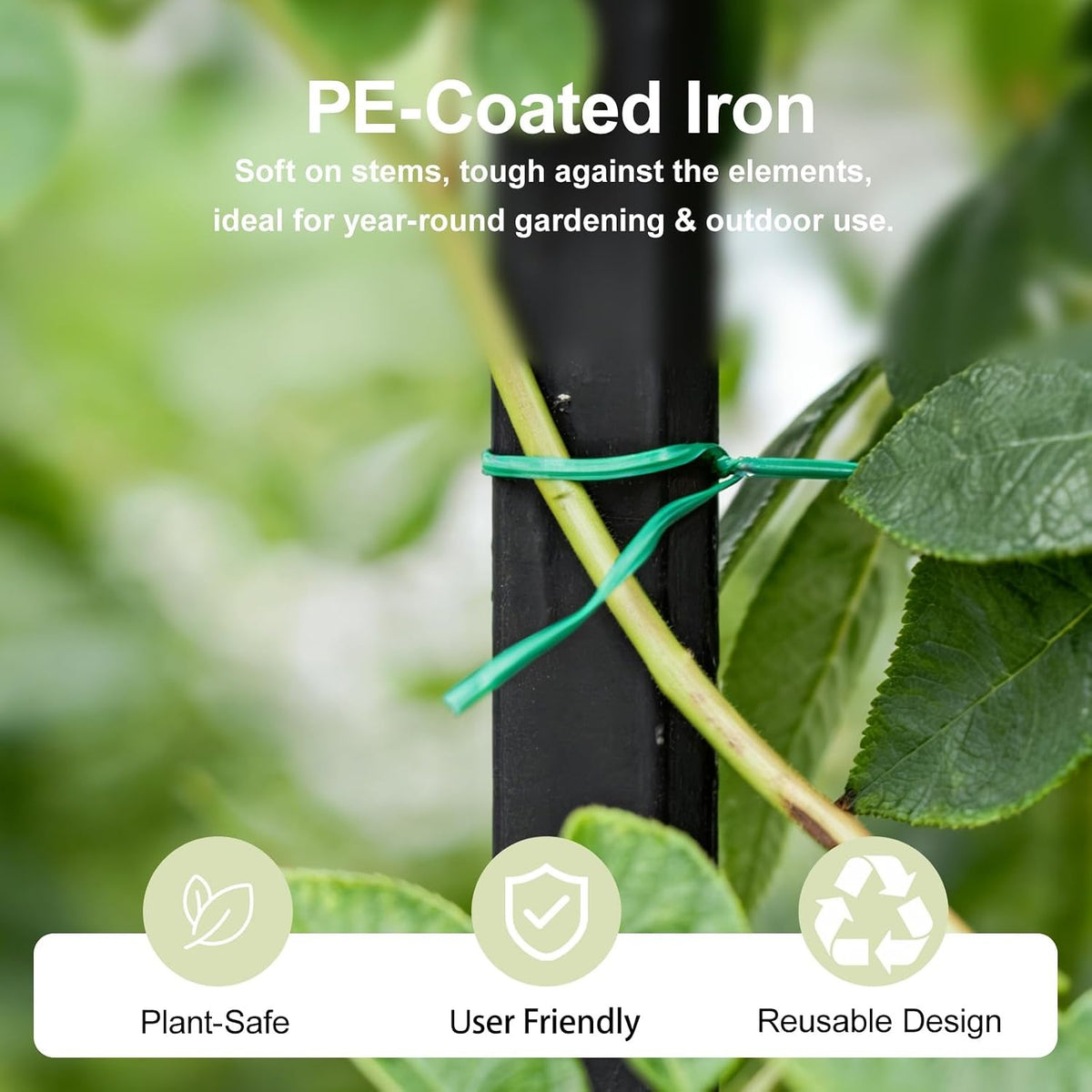 328ft(100m) Garden Plant Twist Ties with Cutter