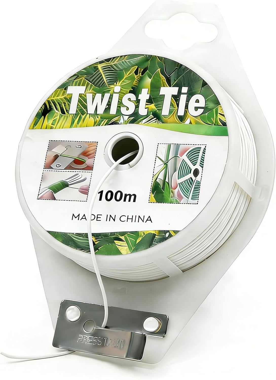 328ft(100m) Garden Plant Twist Ties with Cutter