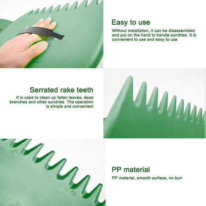 2-Pack Leaf Scoops, Large Leaf Grabber Claws with Ergonomic Handles, Durable Hand Rake Garden Tool for Easy Leaf Pickup, Grass Clippings and Lawn Debris
