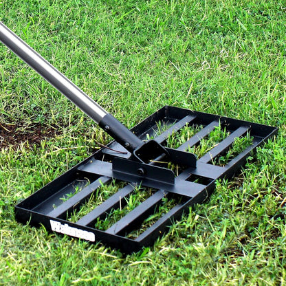 Lawn Leveling Rake, Reinforced Leveler with 6.5FT Steel Handle