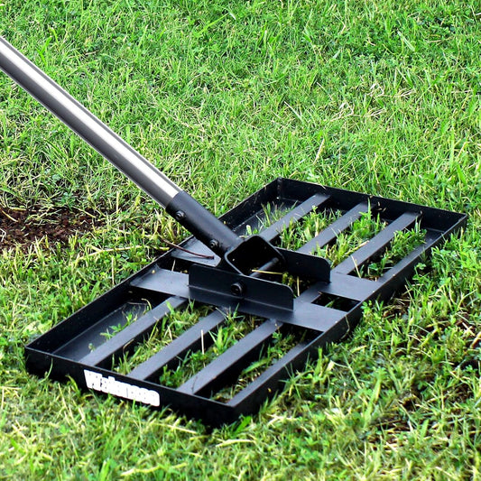 Lawn Leveling Rake, Reinforced Leveler with 6.5FT Steel Handle
