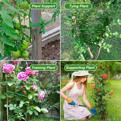 2 Packs Garden Twine, Soft Green Plant Ties for Tomato (196ft)