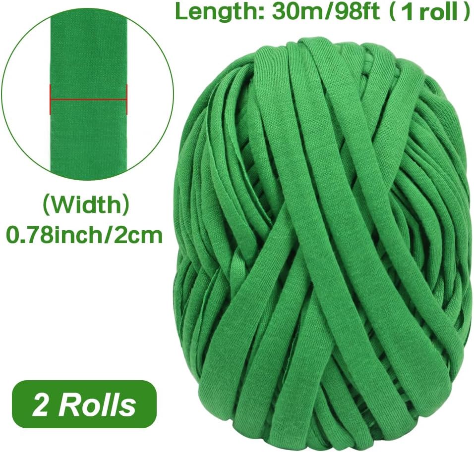 2 Packs Garden Twine, Soft Green Plant Ties for Tomato (196ft)
