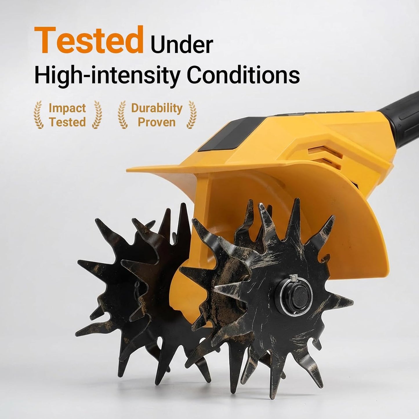 Brushless Cordless Tiller Cultivator Compatible with Dewalt 20V Max Battery