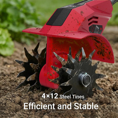 Brushless Cordless Tiller Cultivator Compatible with Dewalt 20V Max Battery