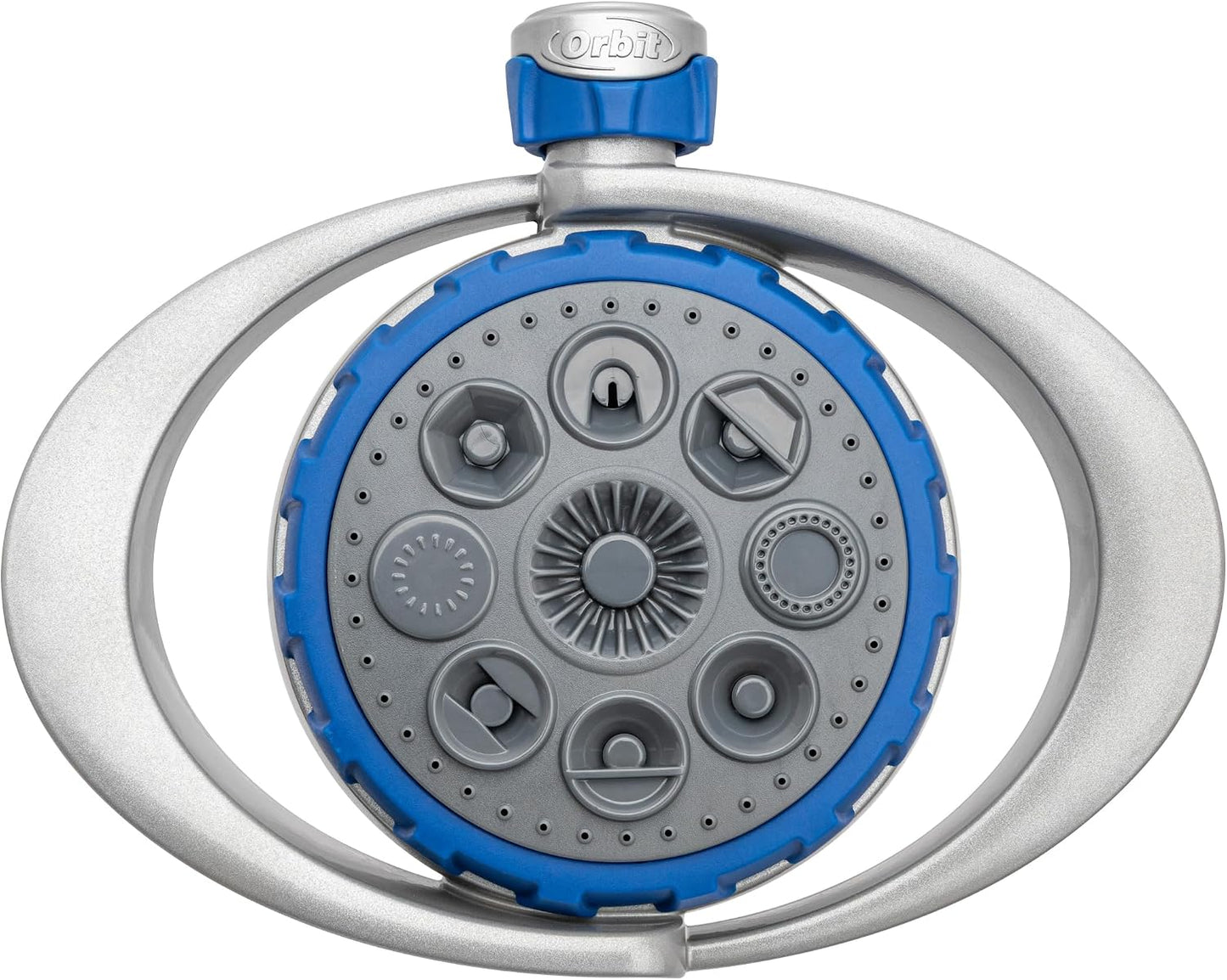 Metal 8-Pattern Turret Sprinkler, Weighted Base - 28252