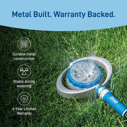 Metal 8-Pattern Turret Sprinkler, Weighted Base - 28252