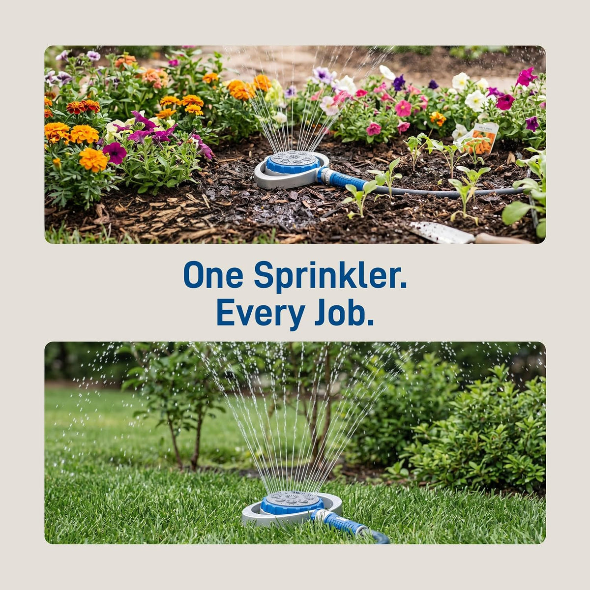 Metal 8-Pattern Turret Sprinkler, Weighted Base - 28252
