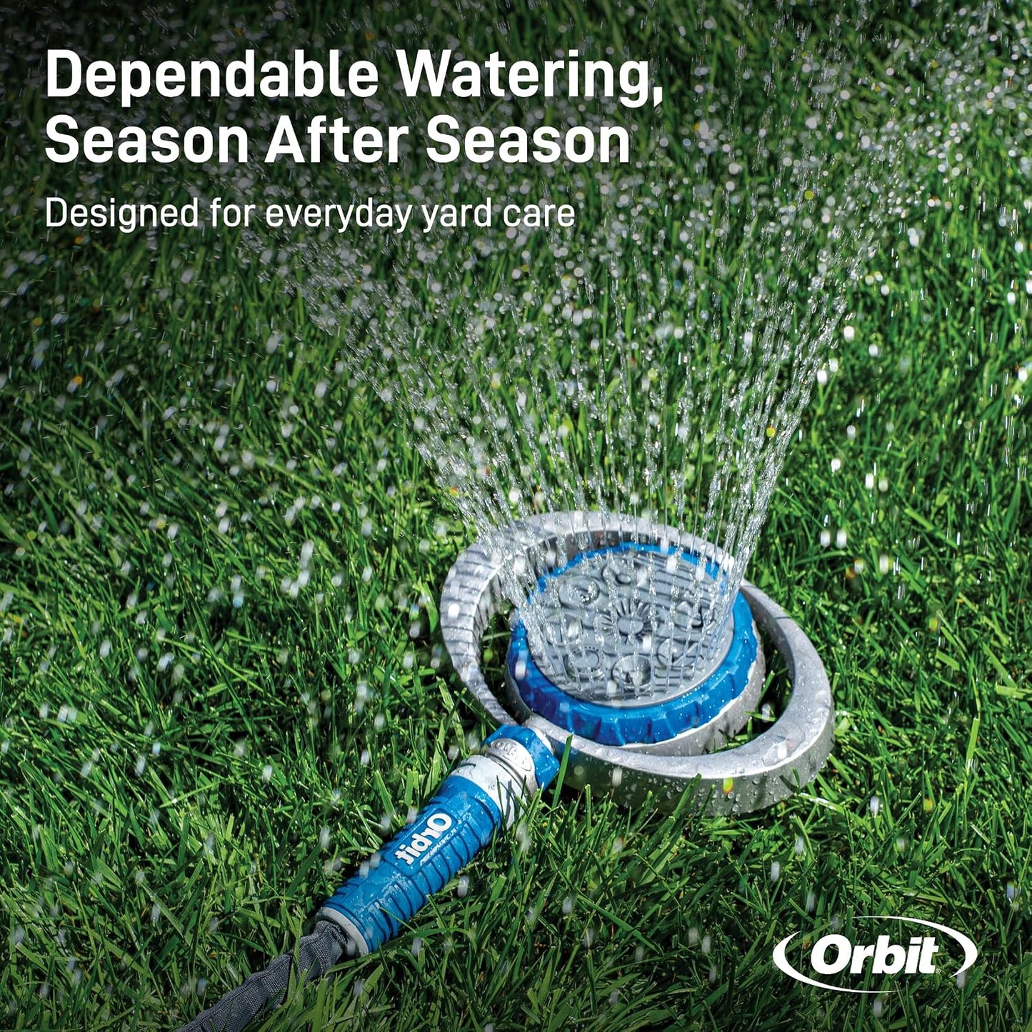 Metal 8-Pattern Turret Sprinkler, Weighted Base - 28252