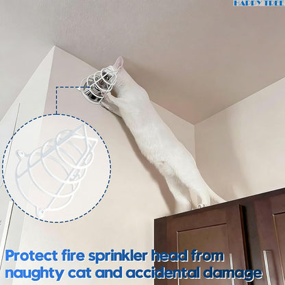 (2 Pack) White Fire Sprinkler Head Guard Cover for Both 1/2" & 3/4" Sprinkler Head 6" Deep Cage