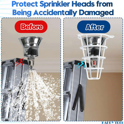 (2 Pack) White Fire Sprinkler Head Guard Cover for Both 1/2" & 3/4" Sprinkler Head 6" Deep Cage