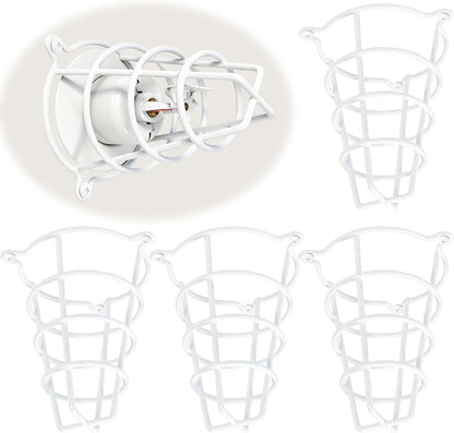 (2 Pack) White Fire Sprinkler Head Guard Cover for Both 1/2" & 3/4" Sprinkler Head 6" Deep Cage