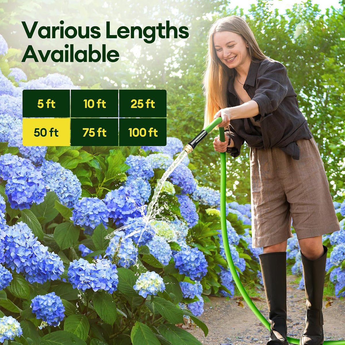 5 ft Garden Hose, 5/8 in Heavy-Duty Water Hose