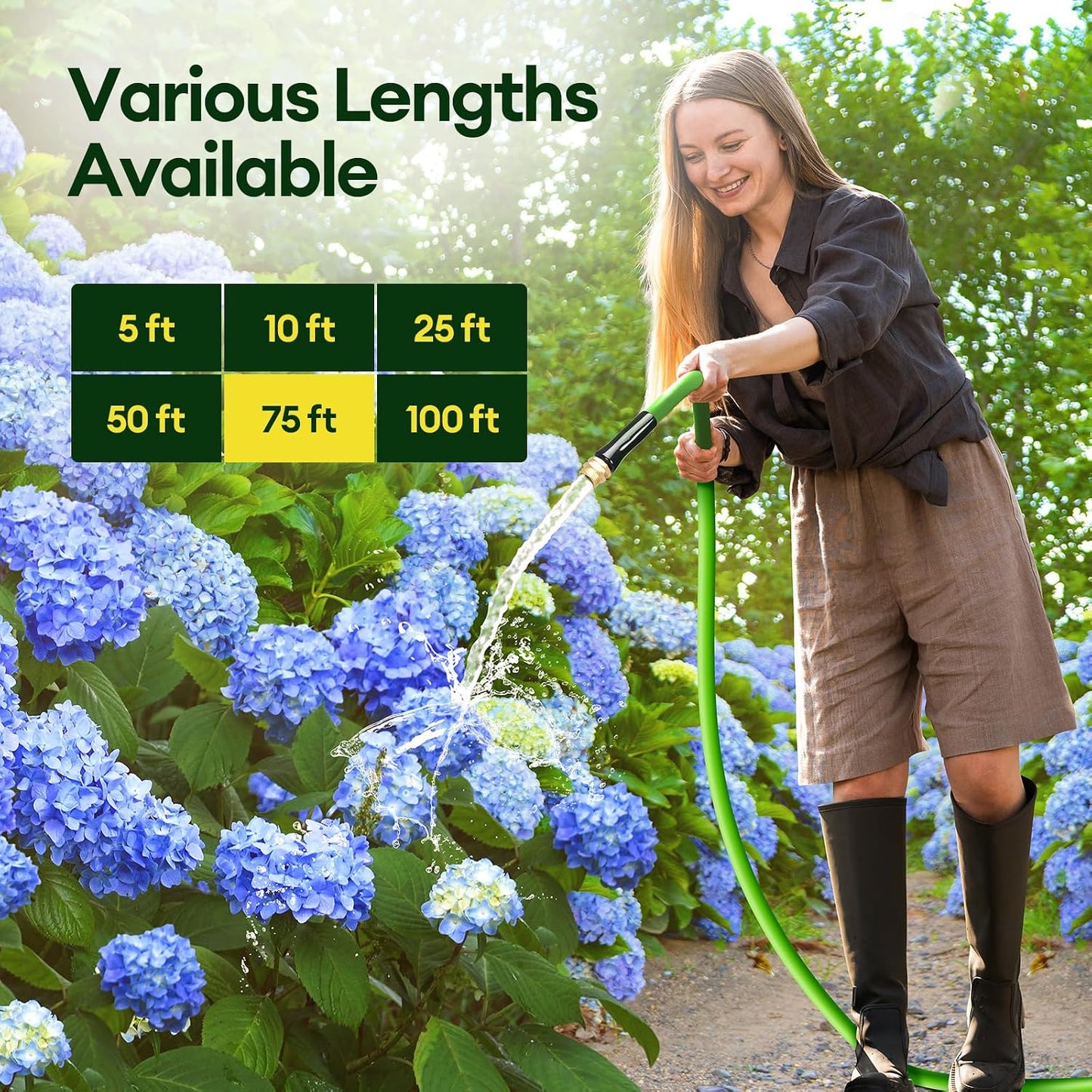 5 ft Garden Hose, 5/8 in Heavy-Duty Water Hose