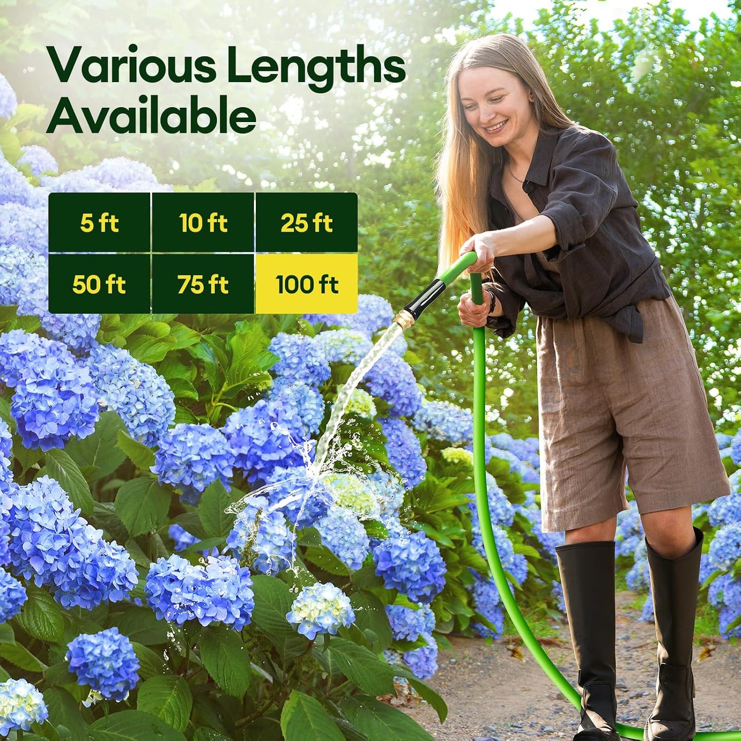 5 ft Garden Hose, 5/8 in Heavy-Duty Water Hose