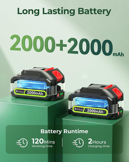 Hedge Trimmers Cordless with Battery, 3000RPM Brushless Motor