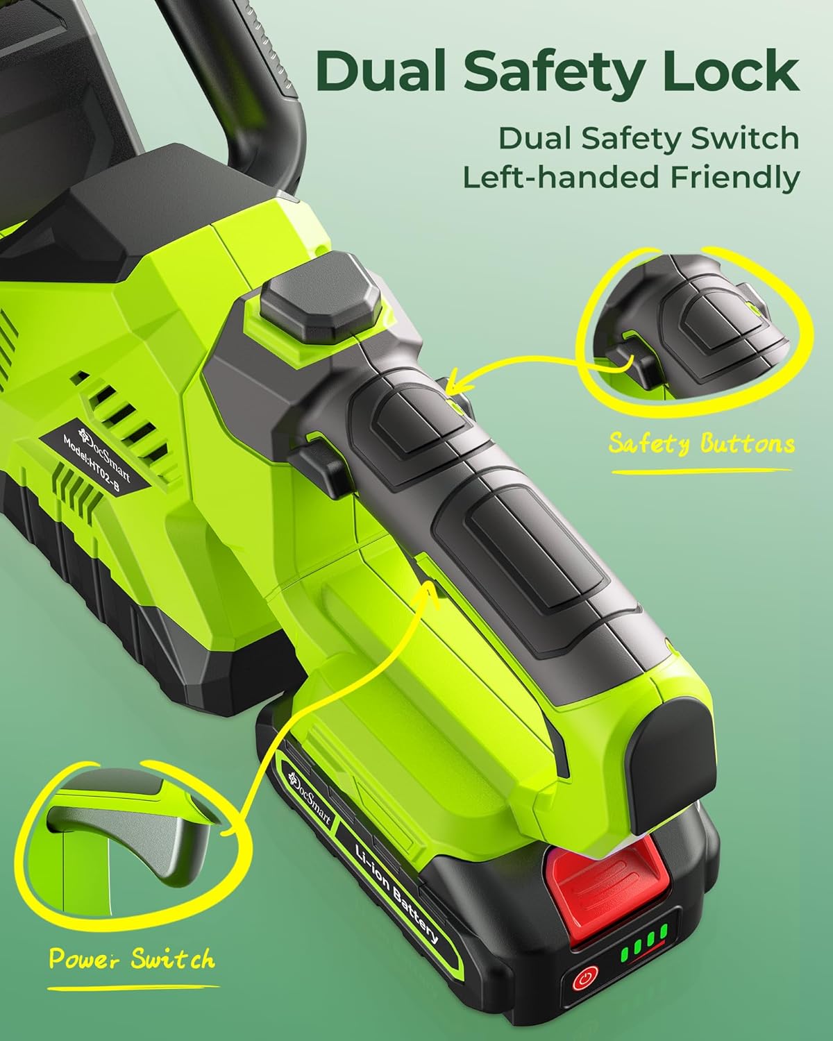 Hedge Trimmers Cordless with Battery, 3000RPM Brushless Motor