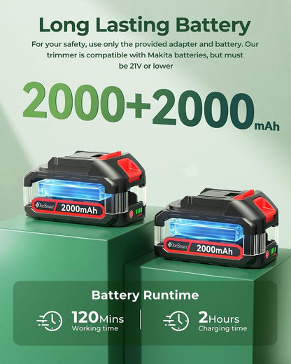 Hedge Trimmers Cordless with Battery, 3000RPM Brushless Motor