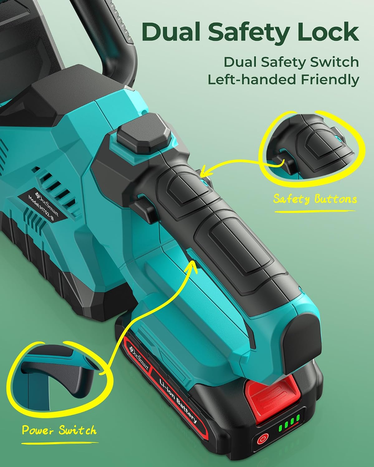 Hedge Trimmers Cordless with Battery, 3000RPM Brushless Motor