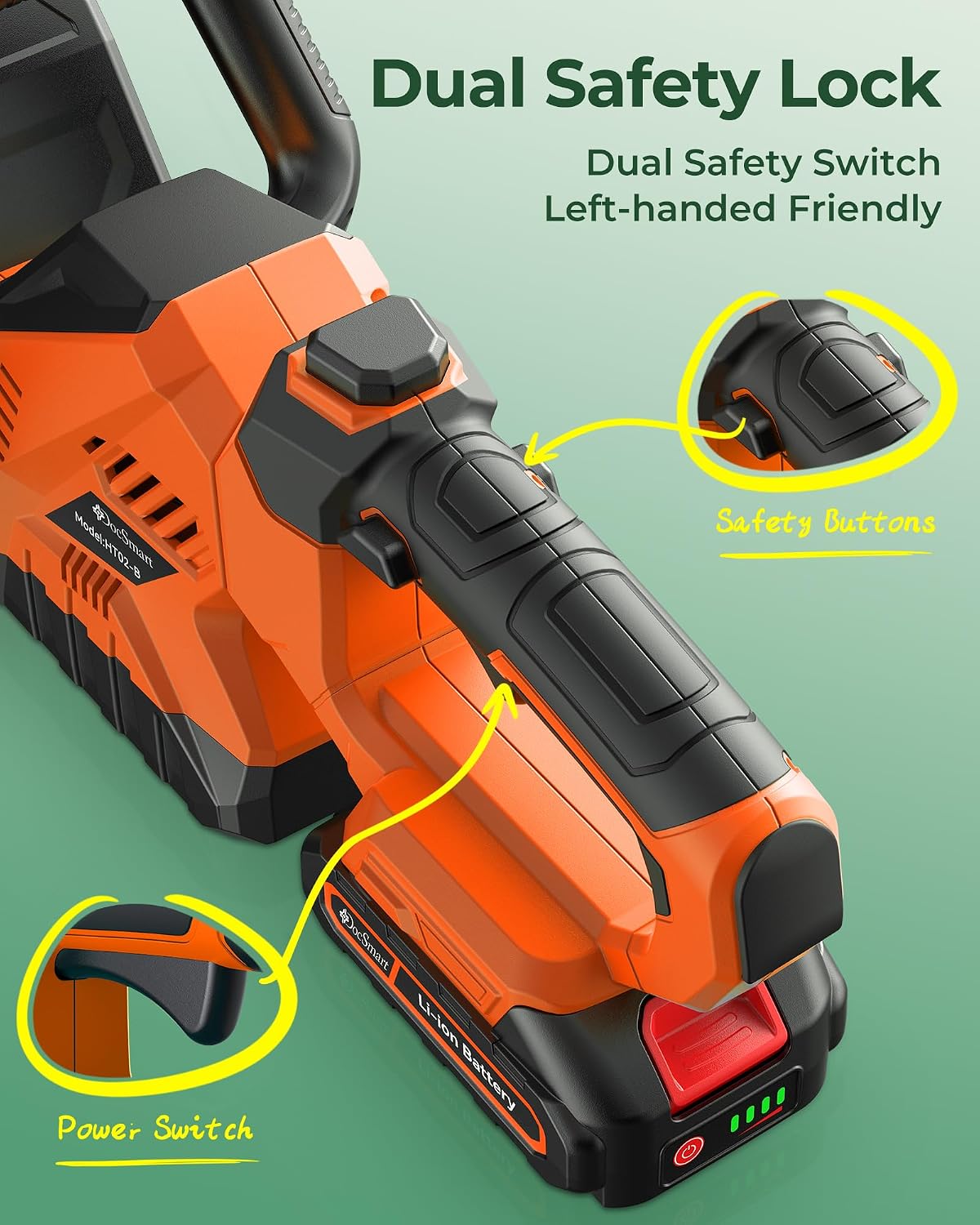 Hedge Trimmers Cordless with Battery, 3000RPM Brushless Motor