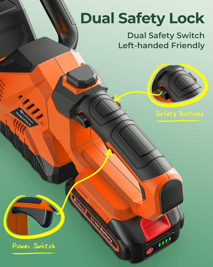 Hedge Trimmers Cordless with Battery, 3000RPM Brushless Motor