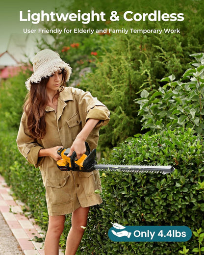 Hedge Trimmers Cordless with Battery, 3000RPM Brushless Motor
