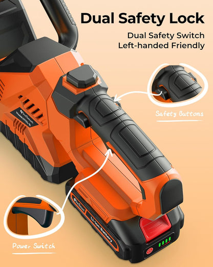 Hedge Trimmers Cordless with Battery, 3000RPM Brushless Motor