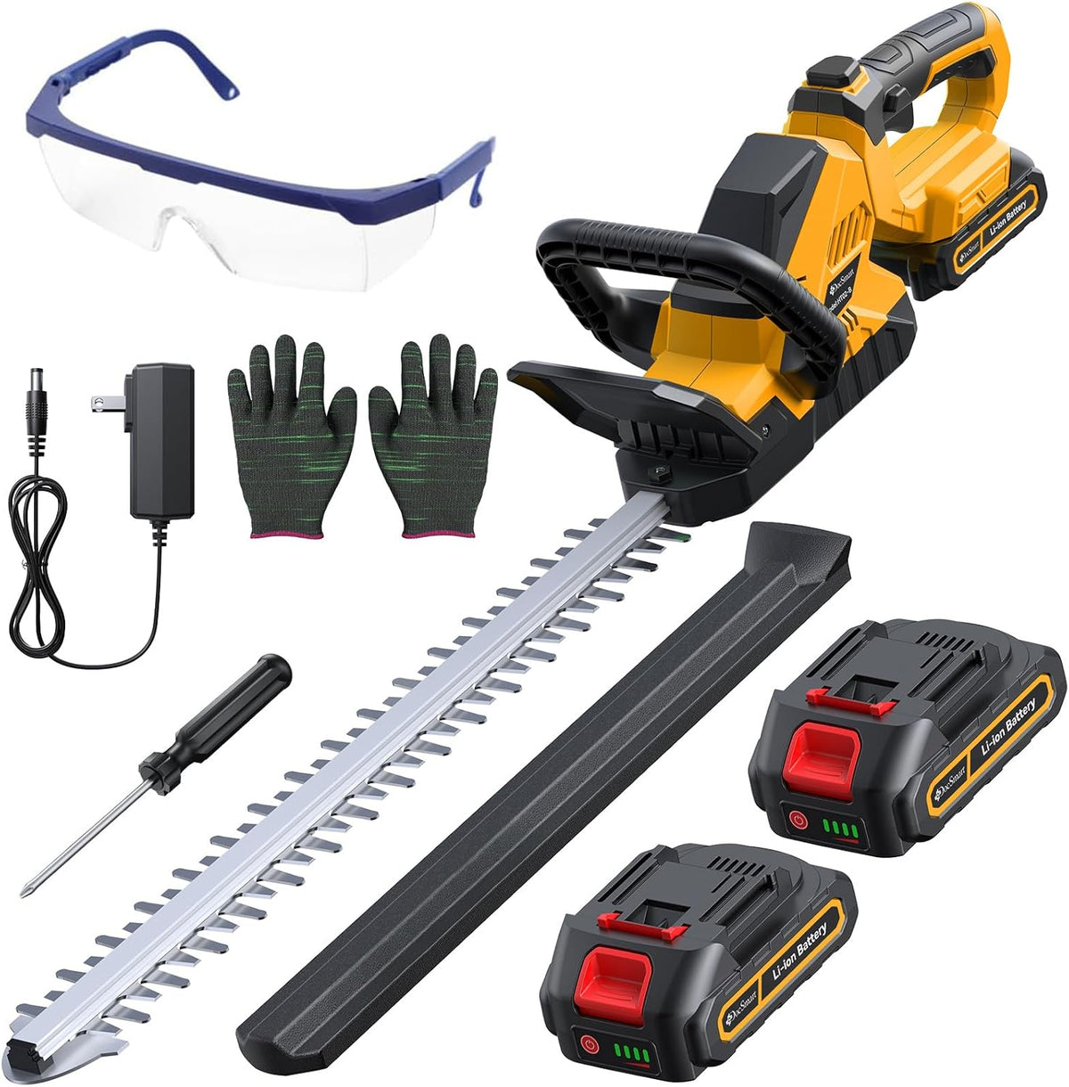 Hedge Trimmers Cordless with Battery, 3000RPM Brushless Motor