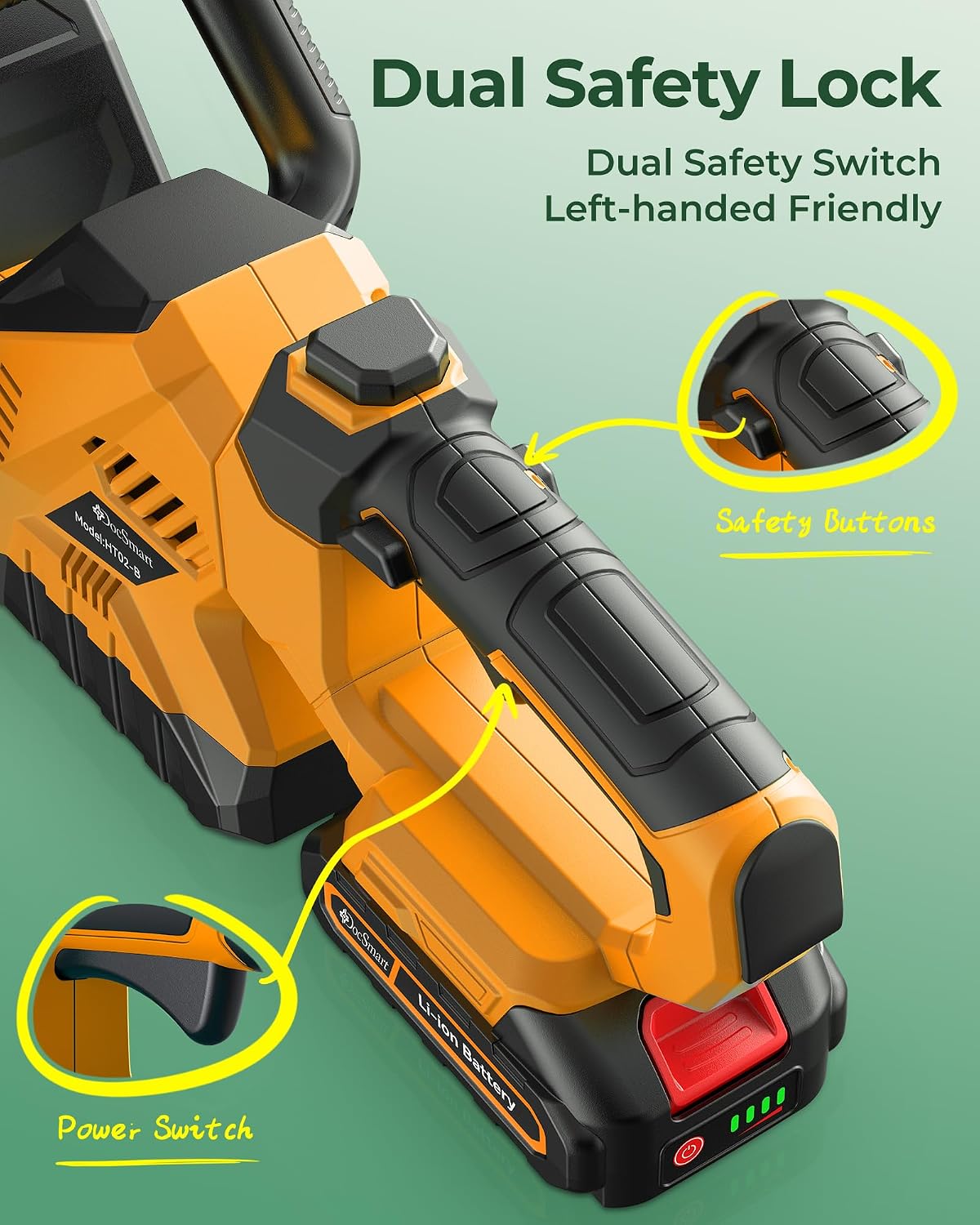Hedge Trimmers Cordless with Battery, 3000RPM Brushless Motor