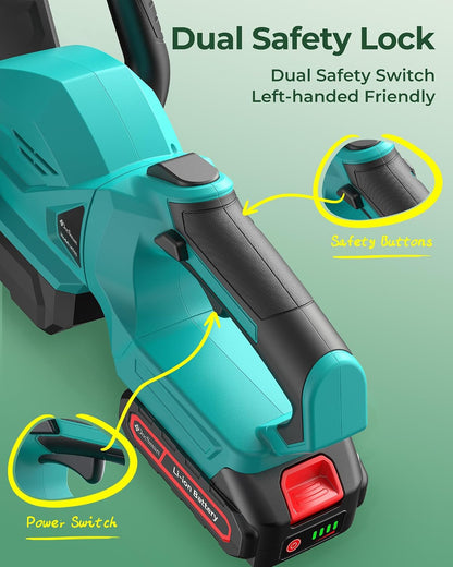 Hedge Trimmers Cordless with Battery, 3000RPM Brushless Motor