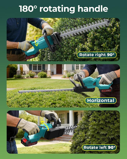 Hedge Trimmers Cordless with Battery, 3000RPM Brushless Motor