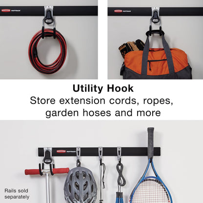 FastTrack Utility Hook Garage Wall/Tool Hanger Wall Mount and Heavy Duty Tool Hanger for Home/Garage/Wall/Shed Organization