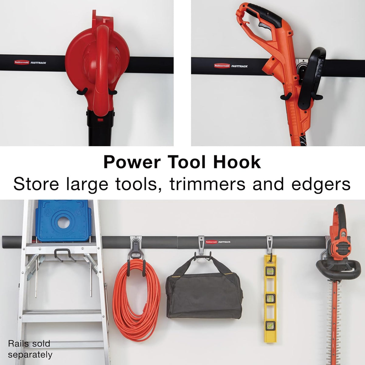 FastTrack Utility Hook Garage Wall/Tool Hanger Wall Mount and Heavy Duty Tool Hanger for Home/Garage/Wall/Shed Organization