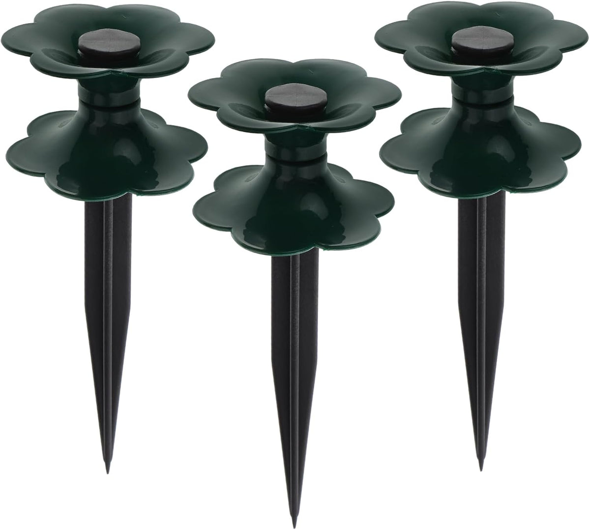 3pcs Garden Hose Guide Spikes Heavy Duty Zinc Coated Rustproof Stakes Sturdy Tops Plant Keeps Garden Hose Beds