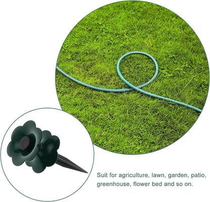 3pcs Garden Hose Guide Spikes Heavy Duty Zinc Coated Rustproof Stakes Sturdy Tops Plant Keeps Garden Hose Beds