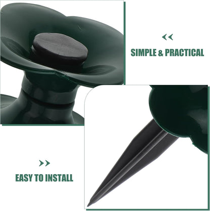 3pcs Garden Hose Guide Spikes Heavy Duty Zinc Coated Rustproof Stakes Sturdy Tops Plant Keeps Garden Hose Beds