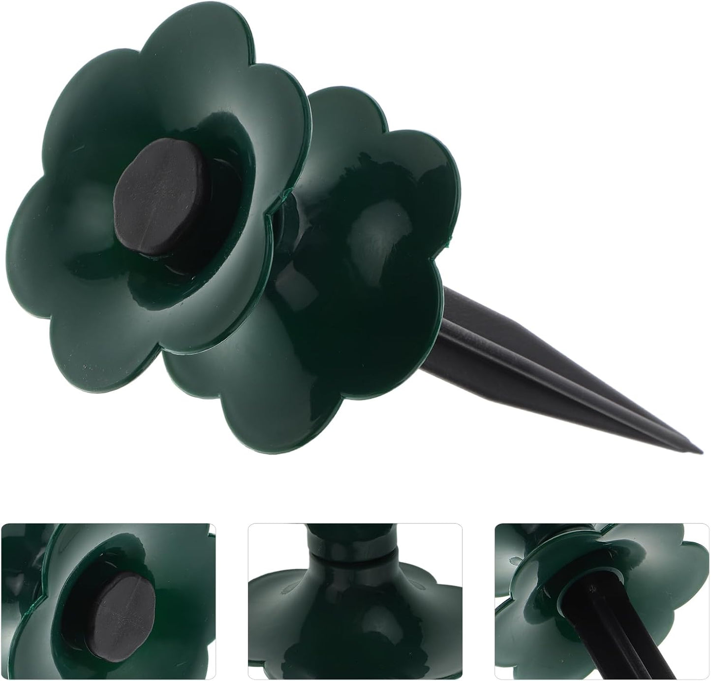 3pcs Garden Hose Guide Spikes Heavy Duty Zinc Coated Rustproof Stakes Sturdy Tops Plant Keeps Garden Hose Beds