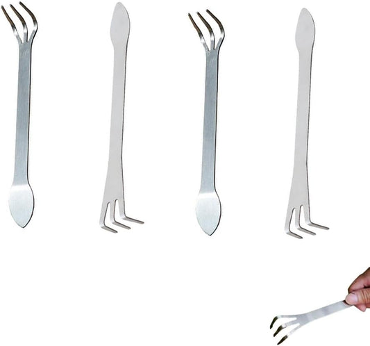 4 Pack Bonsai Rake Stainless Steel Bonsai Tree Root Rake Mini Kumade Bonsai Soil Cultivation Tool for Indoor Plants Root Loosening Houseplants Repotting House Plants in Decor Pots Seedling