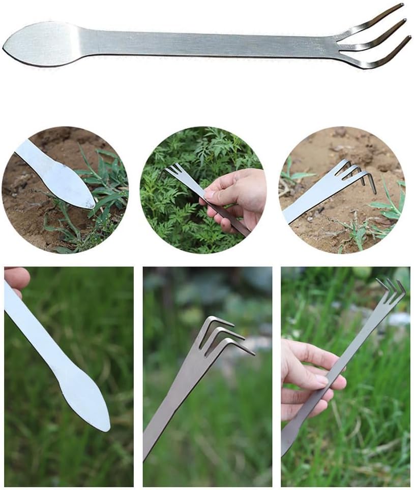 4 Pack Bonsai Rake Stainless Steel Bonsai Tree Root Rake Mini Kumade Bonsai Soil Cultivation Tool for Indoor Plants Root Loosening Houseplants Repotting House Plants in Decor Pots Seedling