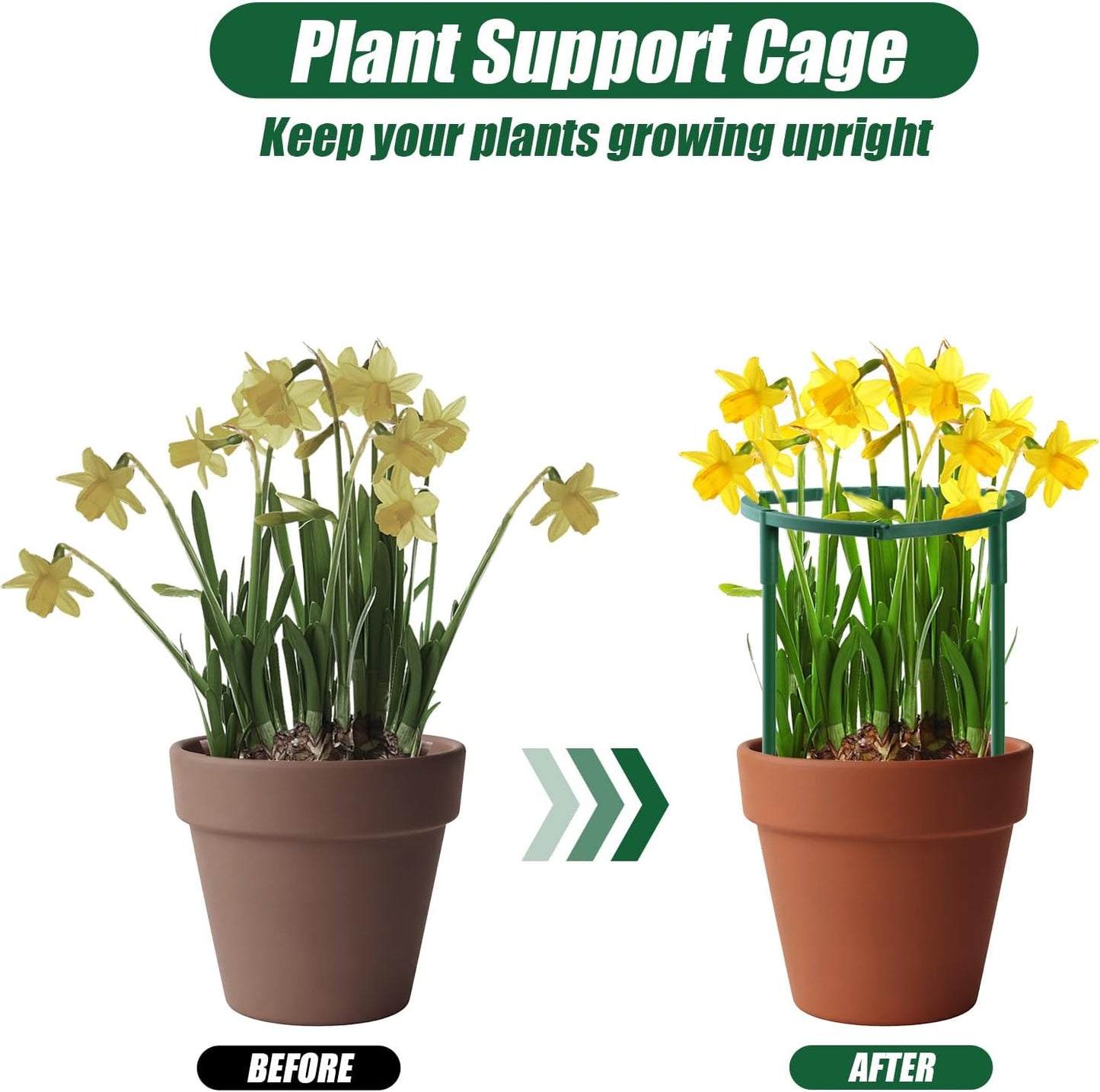 12 Pack Plant Support Stakes Sets - Versatile Plant Cages, Stackable 3 Tier Garden Flower Support，Plant Stakes for Indoor Outdoor Plants Tomato, Peony, Monstera, Hydrangea, Climbing Plants