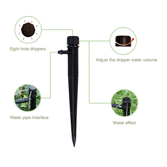 60pcs Drip Irrigation Emitters Irrigation Drippers Adjustbale Drip Emitters