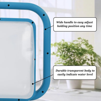1 Gal Blue Clear Plastic Foldable Watering Can