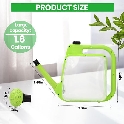 1 Gal Blue Clear Plastic Foldable Watering Can