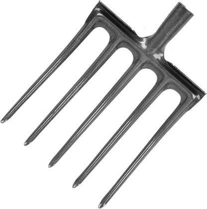 Digging Fork High Carbon Steel Garden Fork Anti Breakage Garden Digging Spading Fork for Farms Ranches (5 Tine)