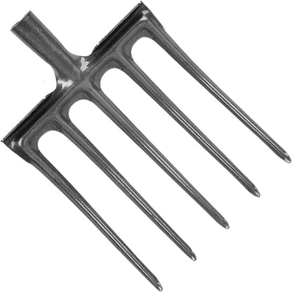 Digging Fork High Carbon Steel Garden Fork Anti Breakage Garden Digging Spading Fork for Farms Ranches (5 Tine)