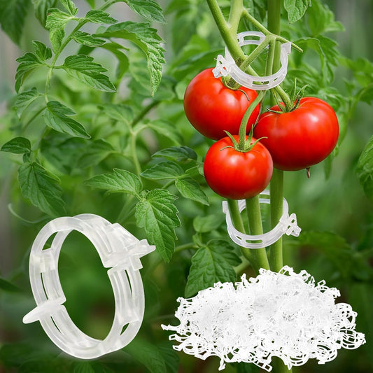300PCS Plant Support Clips, Reusable Tomato Clips for Climbing Plants