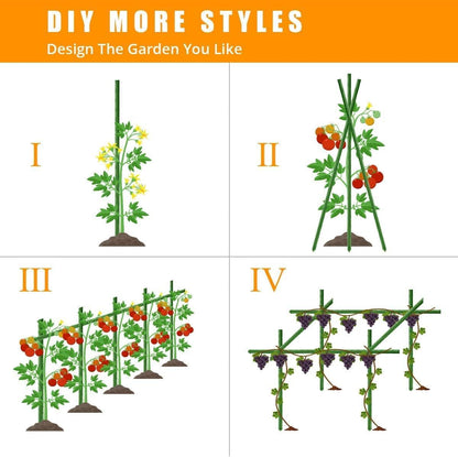 Garden Stakes 48-Inch Heavy Duty Steel Plant Stake with Plastic Coat